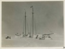 Image of Bowdoin in winter quarters, 0.4X flag
